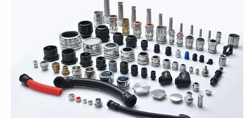 Range of HUSI cable glands, conduit connectors and cable protection products